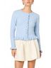 Astr Solid Blue Eowyn Relaxed Cardigan in Blue Size L - photo 3