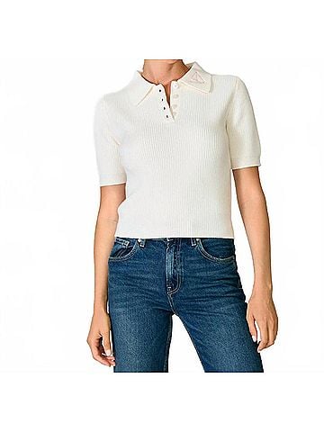 Line & Dot Sailing Crew Neck Sweater in Ivory (view 2)