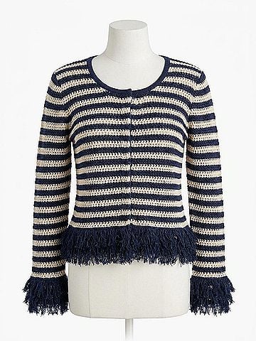 Nic + Zoe Theodora Twilight Fringe Stripe Cardigan in Indio Muliti (view 1)