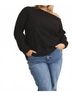 Gilli Black Sequin Knit Top - Plus in Black Size 2X - photo 2