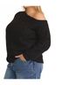 Gilli Black Sequin Knit Top - Plus in Black Size 2X - photo 4