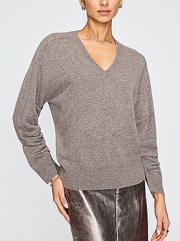 Brochu Walker Ennes Ruched Sweater in Otter Melange (view 2)