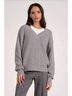Elan Solid Gray Cool Casual Sweater in Grey Size L - photo 2