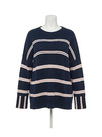 Nic + Zoe Opposites Attract Sweater - Plus Size in Indigo (view 1)