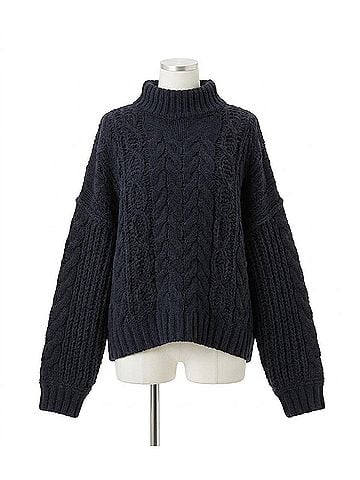 Pol Chelsey Mock Neck Chenille Sweater in Charcoal (view 1)