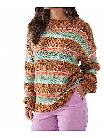 O'Neill Floyd Slouchy Knit Sweater in Chipmunk (view 2)