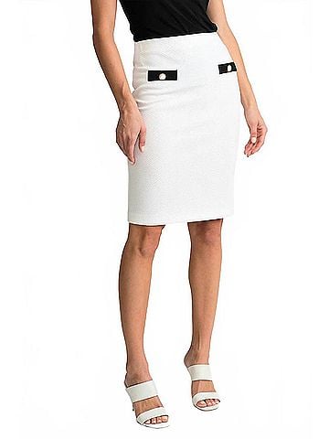 Joseph Ribkoff Pencil Skirt in White (view 2)