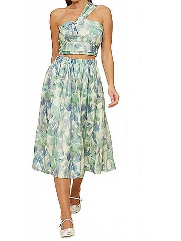 Lucy Paris Amari Midi Skirt in Multi (view 2)