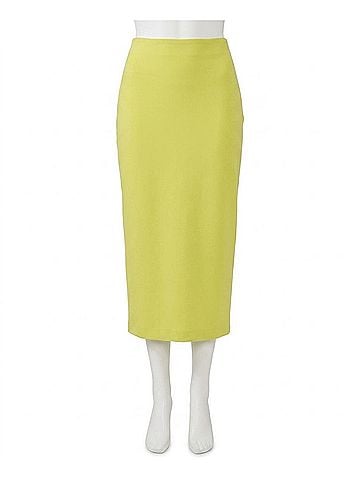 Vince Camuto Knit Back Slit Skirt in Key Lime (view 1)
