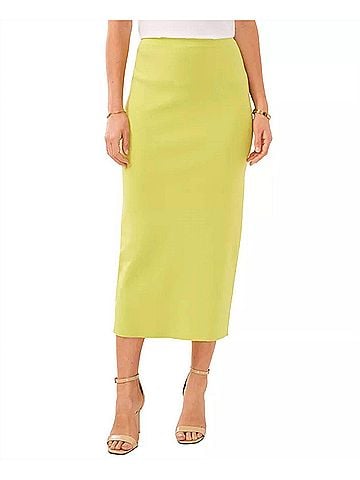 Vince Camuto Knit Back Slit Skirt in Key Lime (view 2)