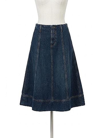 Closed Denim Midi Skirt in Dark Blue (view 1)
