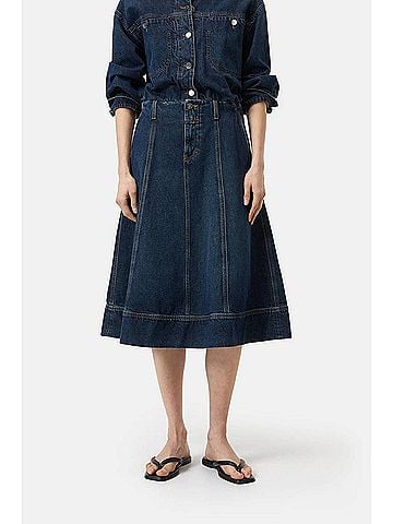 Closed Denim Midi Skirt in Dark Blue (view 2)