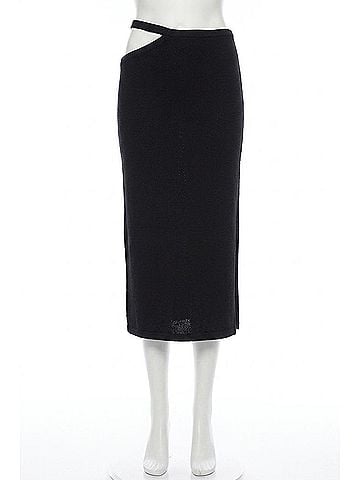Cult Gaia Samira Knit Skirt in Black (view 1)