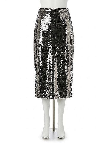 Marie Oliver Wray Midi Skirt in Platinum (view 1)