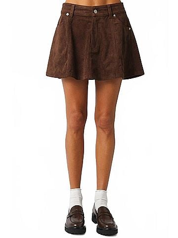 Olivaceous Selah Mini Skirt in Brown (view 2)