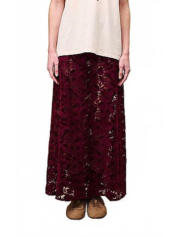 FRNCH Hebert Maxi Skirt in Bordeaux (view 2)
