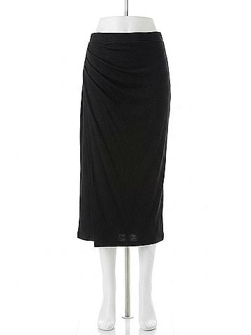 Vince. Side Drape Skirt in Black (view 1)