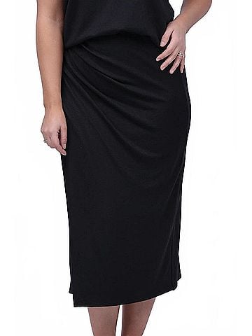 Vince. Side Drape Skirt in Black (view 2)