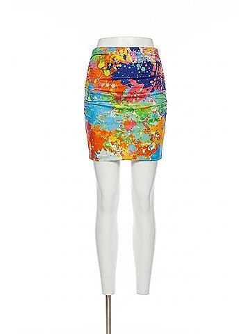 Susana Monaco Viscose Mini Skirt in Splatter Print (view 1)