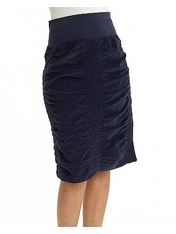 XCVI Stretch Cord Midi Trace Skirt in Navy (view 2)