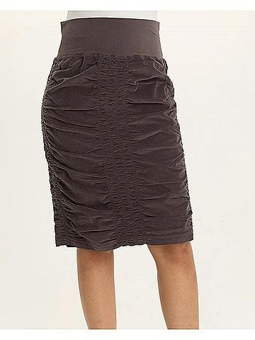 XCVI Stretch Cord Midi Trace Skirt in Charcoal (view 2)
