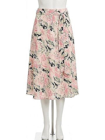 Ralph Lauren Floral Bubble Crepe Cap-Sleeve Dress in Pink (view 1)