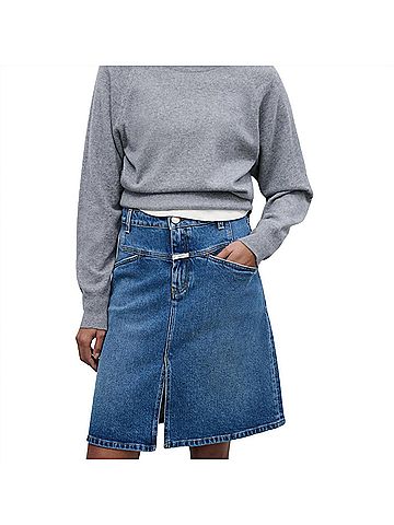 Closed Stover X Midi Skirt in Mid Blue (view 2)
