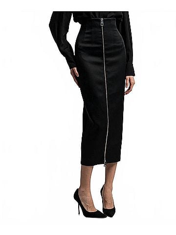 Khaite Ruddy Pencil Skirt in Black (view 2)