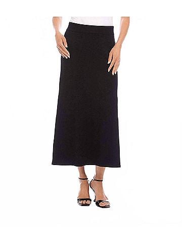 Karen Kane Sweater Knit Midi Skirt in Black (view 2)