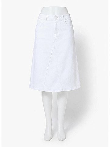 Lyssé Bellamy Denim Skirt in White (view 1)
