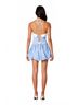 Nia Solid Blue Smith Bubble Mini Skirt in Chambray Size M - photo 4