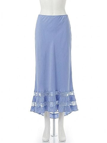 Free People Long Lost Lover Slip Skirt in Cashmere Blue (view 1)