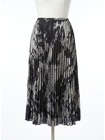 Bella Dahl Hand Pleated Midi Skirt in Silver Dye Print (view 1)