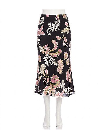Karen Kane Brissa Bias Cut Midi Skirt in Pink Floral Print (view 1)