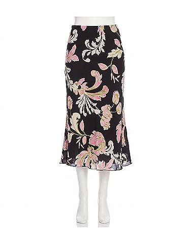 Karen Kane Brissa Bias Cut Midi Skirt in Pink Floral Print (view 1)