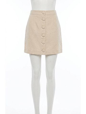 Astr Cailey Mini Skirt in Natural (view 1)