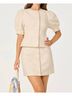 Astr Solid Brown Cailey Mini Skirt in Natural Size M - photo 2