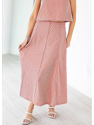 Minkpink Paloma Maxi Skirt in Red/White (view 2)