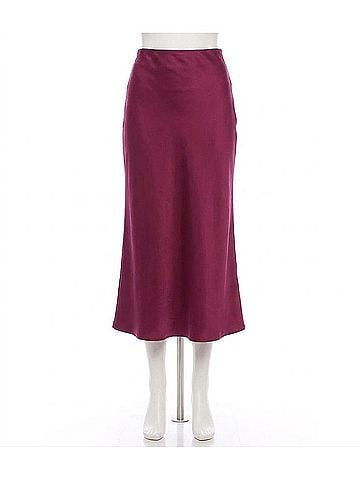 Karen Kane Bias Cut Midi Skirt in Wine (view 1)