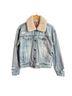 Free People 100% Cotton Plaid Blue Pink Denim Jacket Size S - photo 1