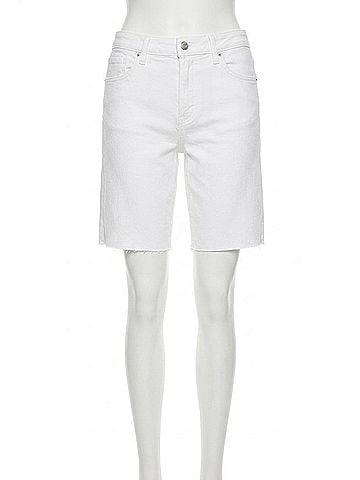 Just Black Denim Bermuda Short in White (view 1)