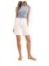 Just Black Solid White Denim Bermuda Short in White Size S - photo 2