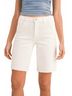Just Black Solid White Denim Bermuda Short in White Size S - photo 3
