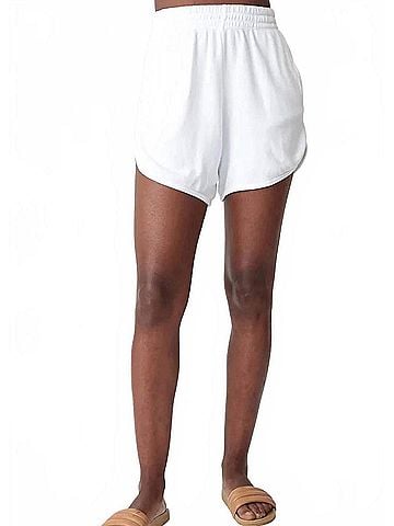 Electric & Rose Track Short in White (view 2)