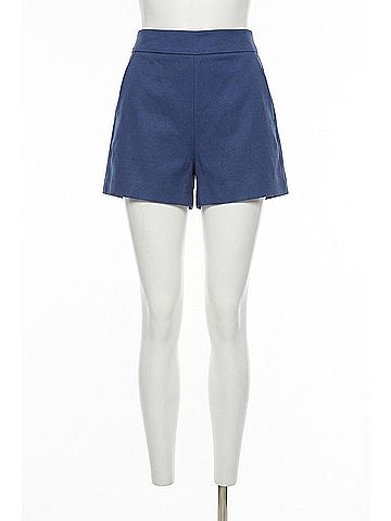 English Factory Ellie High-Waisted Mini Shorts in Navy (view 1)