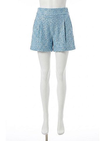 Susana Monaco Sequin Denim Shorts in Light Wash Sequin (view 1)
