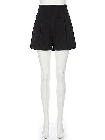Susana Monaco High Waist Corset Shorts in Black (view 1)