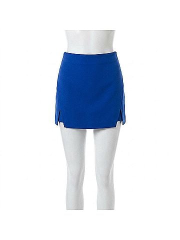 Endless Rose Cut Out Mini Skort in Cobalt Blue (view 1)