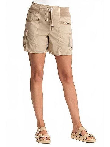 XCVI Erma Simple Cargo Pockets Short in Pigtnglwd Tanglewood Pigment (view 2)