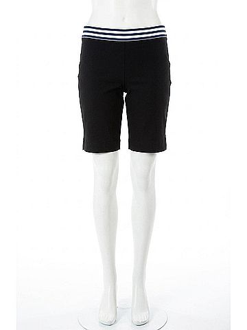 Gretchen Scott Designs Gripeless Bermuda Short in Black (view 1)